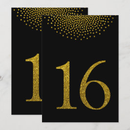 Faux Gold Purpurina en la tarjeta de números de me