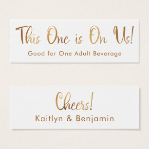 Faux Gold sobre entradas para bebidas blancas Inse
