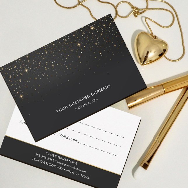 Faux Gold Sparkings On Black (Fallos de oro en neg (#GoldGlitterLashBeauty #blackandgold #simple #modern #sparkles #sepiagoldsequin #luxury #faux)