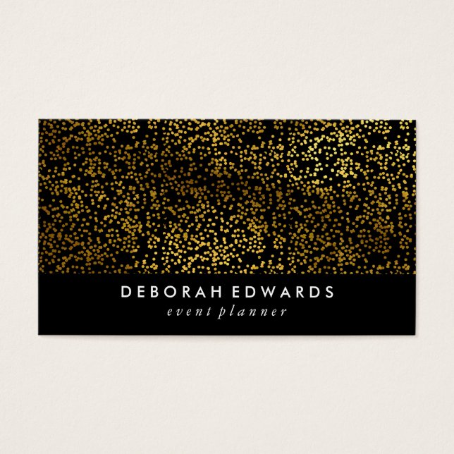 Faux Gold Specks Plain Black (Frente)