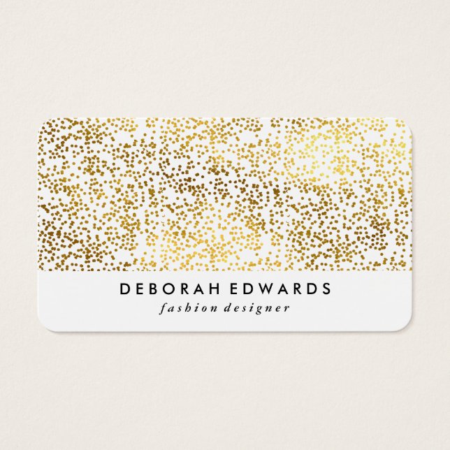 Faux Gold Specks Plain White (Frente)