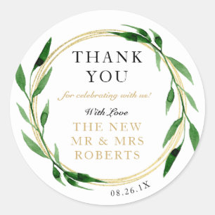 Faux Golden Wreath Pegatina, Pegatina favorito