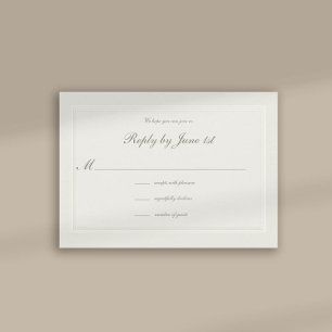 Faux Grabado en relieve Formal Elegant Wedding Res