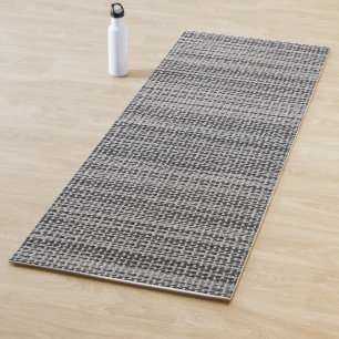 Faux Gray Fabric Cloth Diseño moderno Yoga Mat