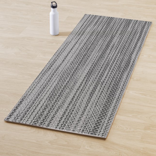 Faux Gray Fabric Yoga Mat (In situ)