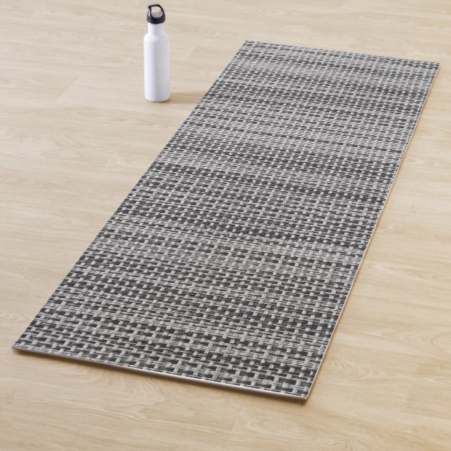 Faux Gray Fabric Yoga Mat (In situ)