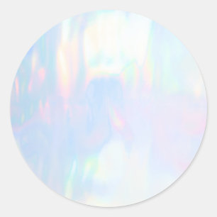 Faux Holo Trendy Classic Round Pegatina