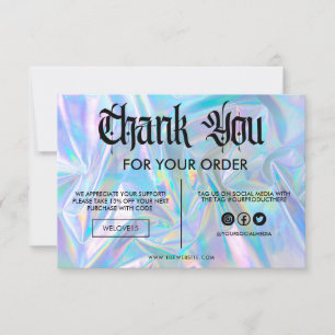 Faux Holographic Color Gracias Media Insert