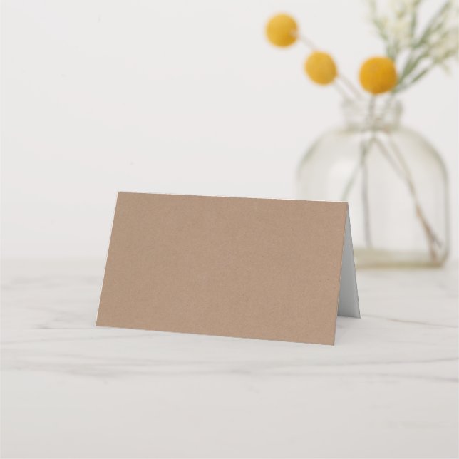 Faux Kraft Boda Tarjetas de plaza plegadas (Anverso)
