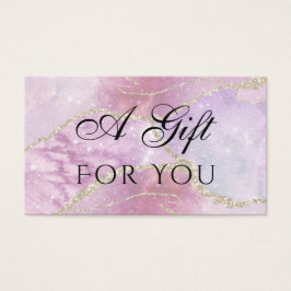 Faux Pearlescent Effect Gift Card