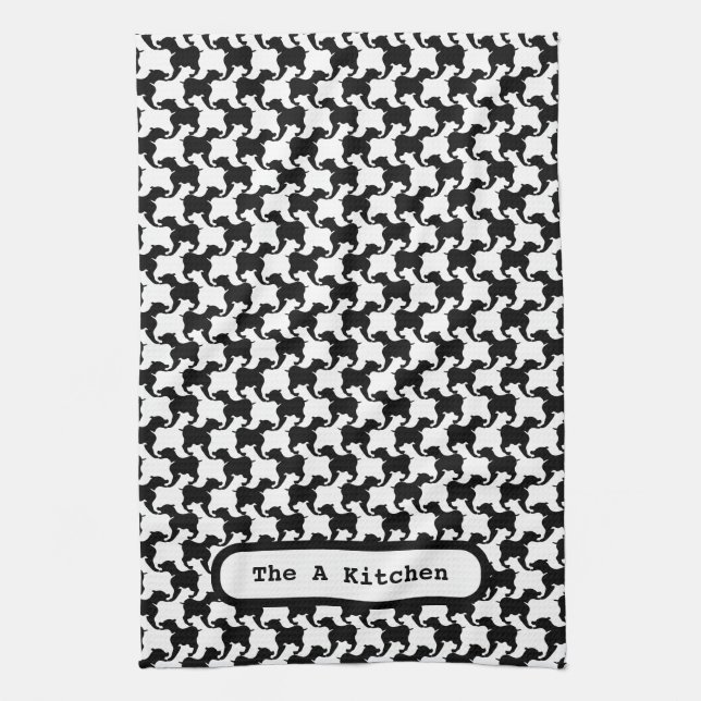 Faux-pié-de-poule con Perros de moda K Toalla 1 (Vertical)
