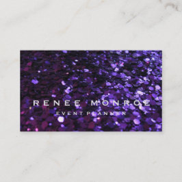 Faux Purple Purpurina Fun moderna tarjeta de visit