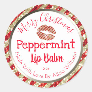 Faux Purpurina Navidades DIY Etiqueta De Bálsamo D