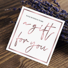 Faux Rosa Gold Elegant Certificado de regalo de sa