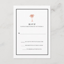 Faux Rosa Gold y Black Palm Tree | Glam RSVP