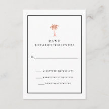 Faux Rosa Gold y Black Palm Tree | Glam RSVP