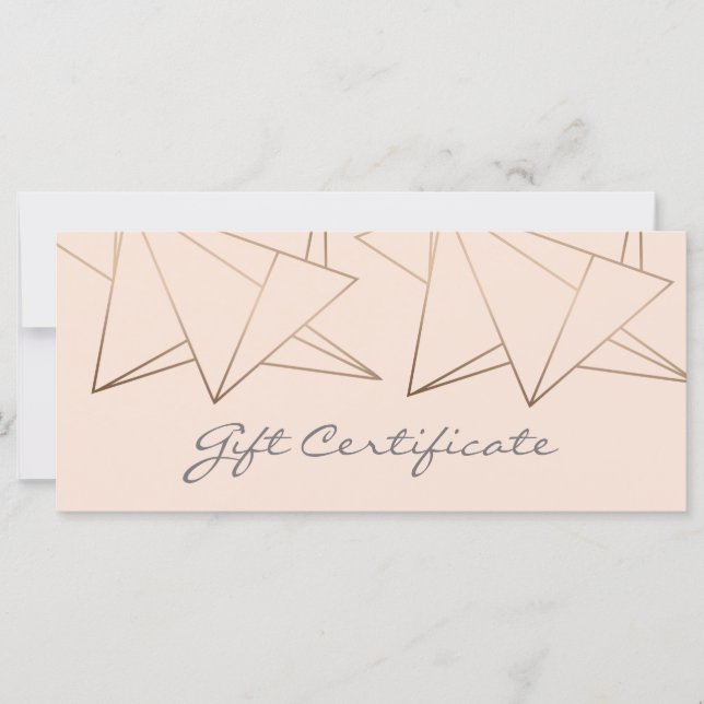 Faux rosa oro elegante moderno geométrico minimali (Anverso)