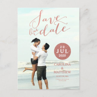 Faux Rose Gold Foil | Tarjeta Postal de Anuncio de