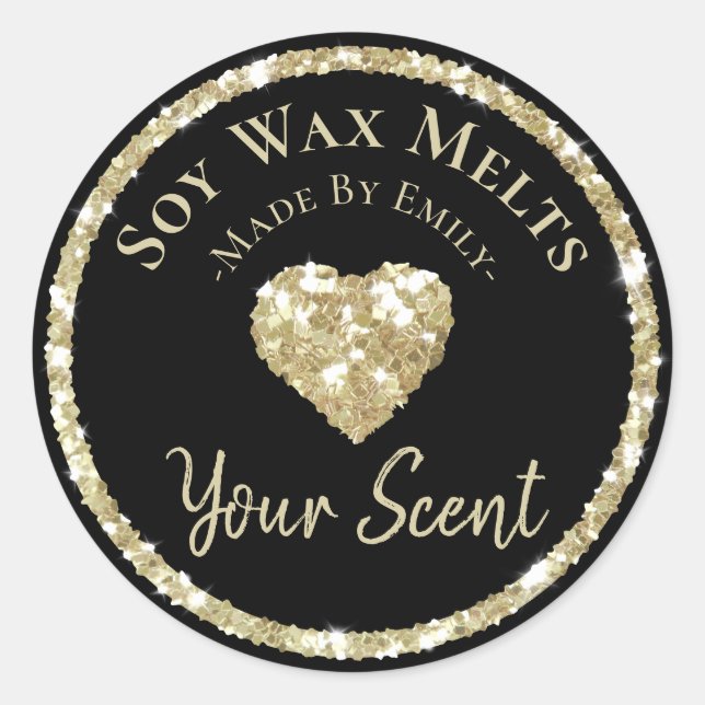 Faux Silver Etiqueta Purpurina de soja casera Melt (Anverso)