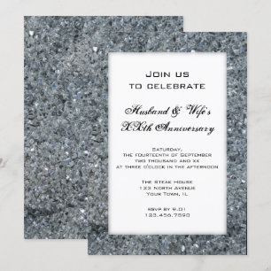 Faux Sparkle Boda Aniversario de la invitación