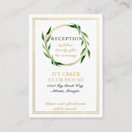 Faux Tarjeta de recepción de la boda de la guirnal