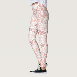 Faux White Lace Fishnet Leggings Elegante