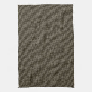 Faux Yellow Brown Denim Kitchel Toalla