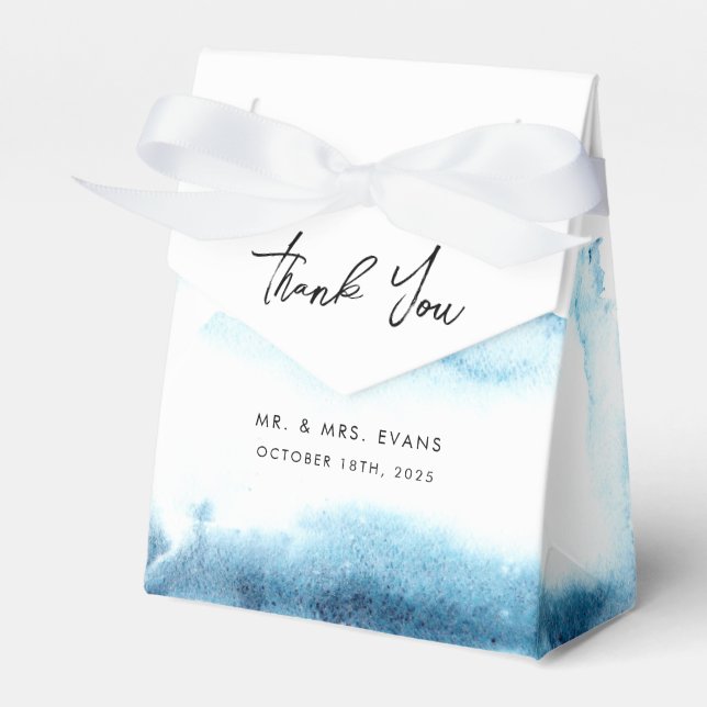 Favor Cajas Gracias por un Boda moderno. (Front Side)