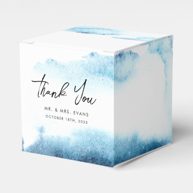 Favor Cajas Gracias por un Boda moderno. (Costado Anverso)