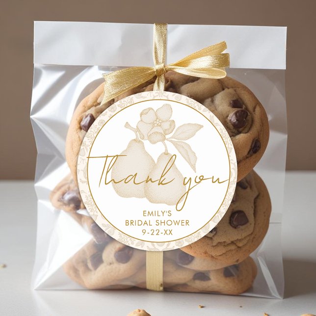 Favor de agradecimiento para boda con etiqueta de  (Thank You Favor Sticker)