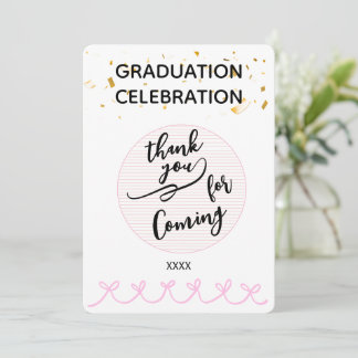 Favor de agradecimiento por celebración de graduac