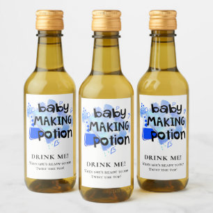 Favor de Baby Shower Poción para Hacer Bebé Corazo