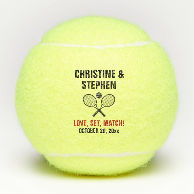 Favor de boda de pelota de raqueta de tenis (Anverso)