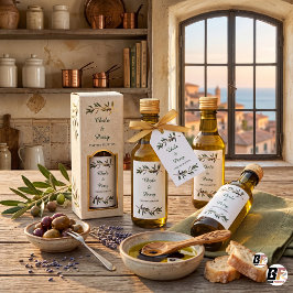 Favor de boda de rama de olivo toscana elegante