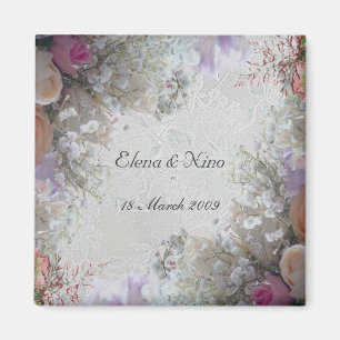 Favor de boda romántico Imán