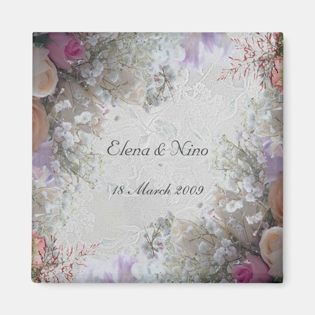 Favor de boda romántico Imán (Frente)