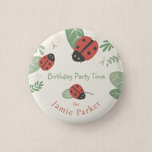 Favor de botón para invitado de fiesta infantil La
