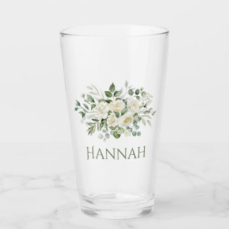 Favor de dama de honor floral blanco personalizado