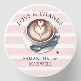 Favor De Ducha Bridal Con Temas De Café Rosa