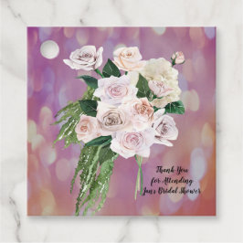 Favor de etiqueta para ducha de novia con Rosas