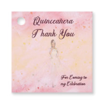 Favor de etiqueta para Quinceanera