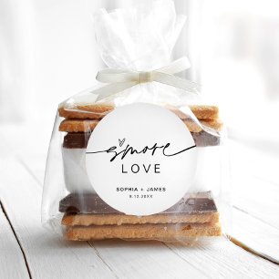 Favor de EVERLEIGH S'more Love Pegatina redonda de
