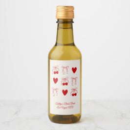 Favor de Fiesta de Soltera Cereza con Lazo Rojo