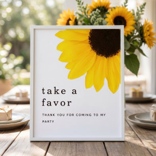Favor de girasol Señal de cumpleaños 18 Fiesta