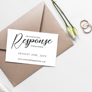 Favor de respuesta con monograma de laurel RSVP en