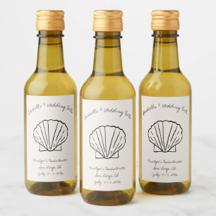 Favor de soltera con conchas y campanas de boda mi