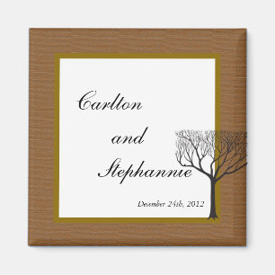 Favor del imán Boda del árbol de otoño