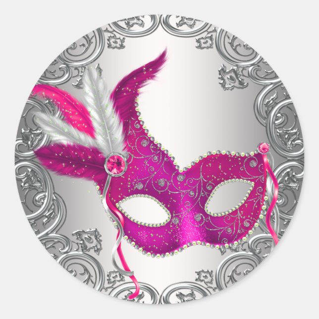 Favor del Sello para sobres Masquerade Mascarada R (Anverso)