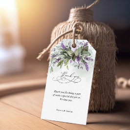 Favor Etiqueta Gracias Lavender Greenery Boda