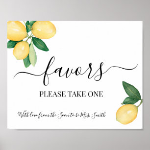 Favor Partido Señal Limones Boda Recepción Nupcial